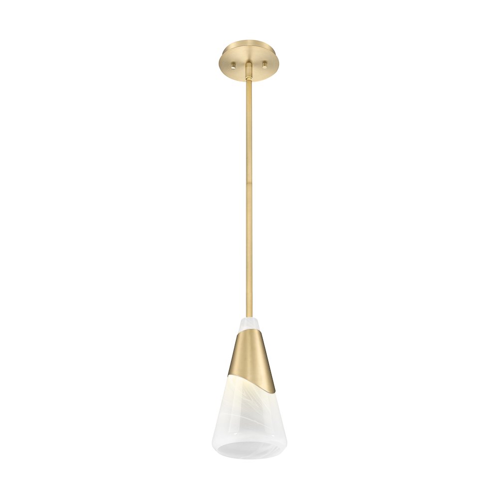Z-Lite Aimie 1 Light Pendant, Modern Gold