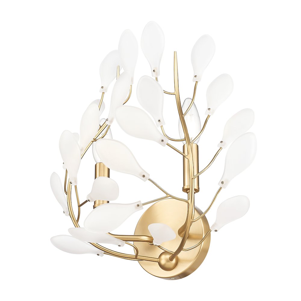 Z-Lite 2 Light Wall Sconce, Modern Gold