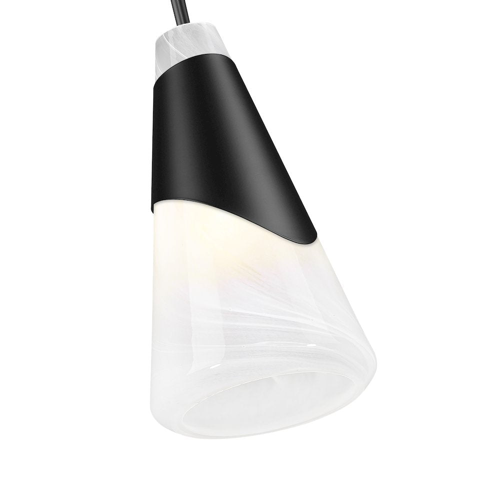 Z-Lite Aimie 1 Light Pendant, Matte Black