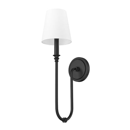 Z-Lite 1 Light Wall Sconce, Matte Black