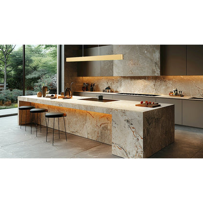 Z-Lite 1 Light Linear Chandelier, Gold