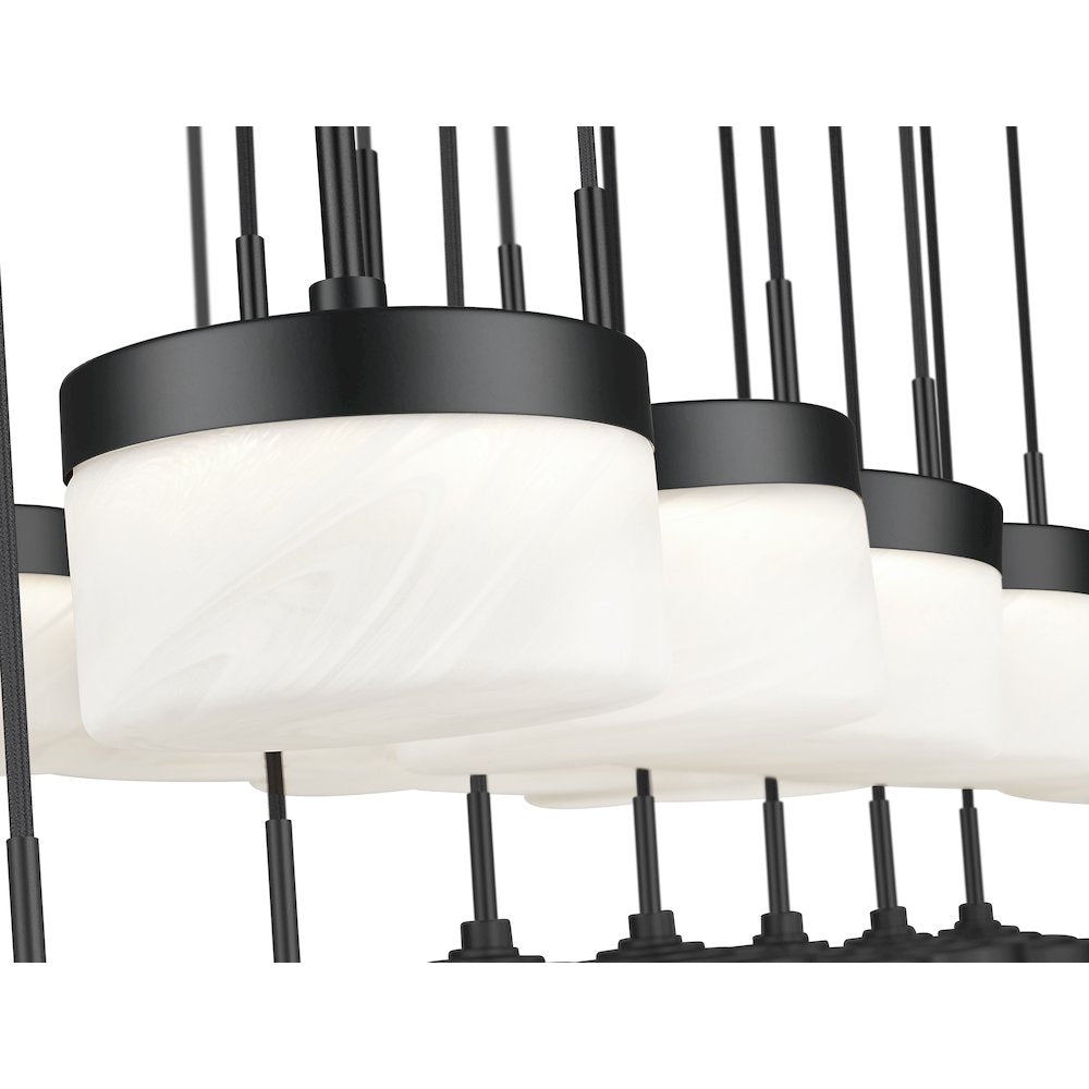 Z-Lite 23 Light Linear Chandelier, Matte Black