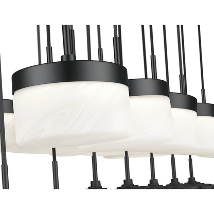 Z-Lite 23 Light Linear Chandelier, Matte Black