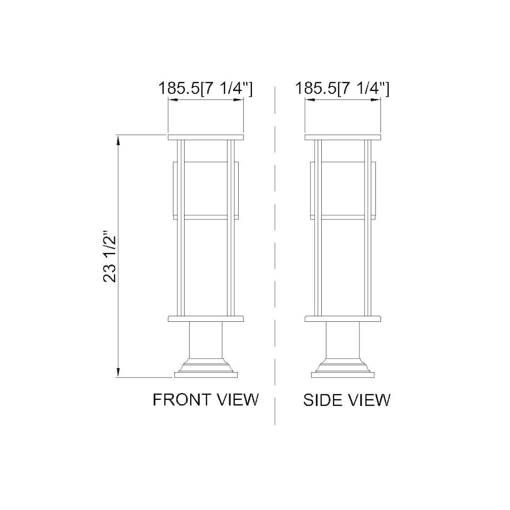 Z-Lite 1 Light Outdoor Pier Mounted Fixture