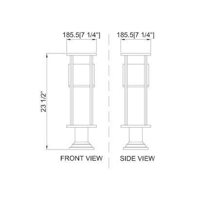 Z-Lite 1 Light Outdoor Pier Mounted Fixture
