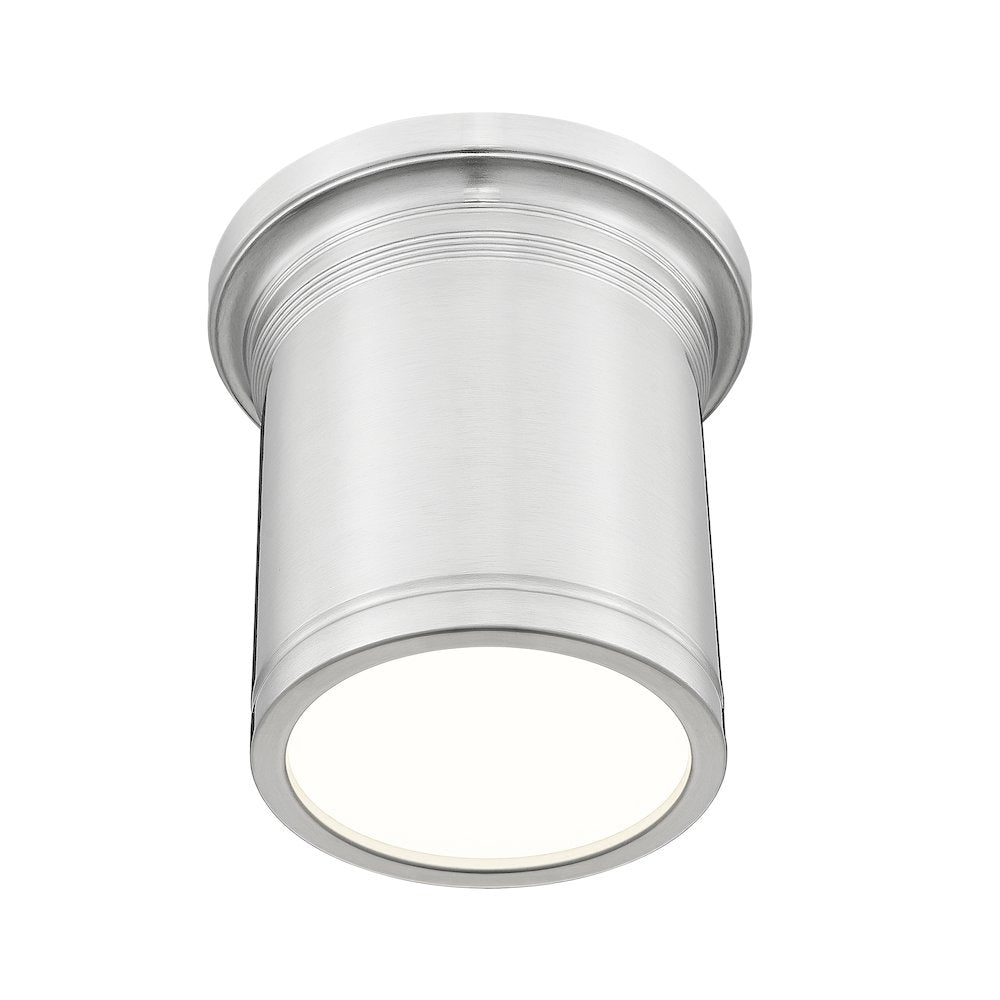 Z-Lite 1 Light Flush Mount, Brushed Nickel