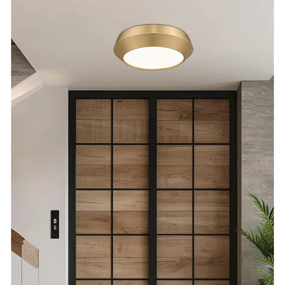 Z-Lite 1 Light Flush Mount, Modern Gold