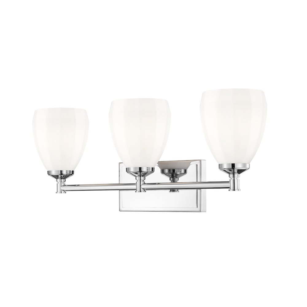Z-Lite Oren 3 Light Vanity in Chrome  color, Steel frame