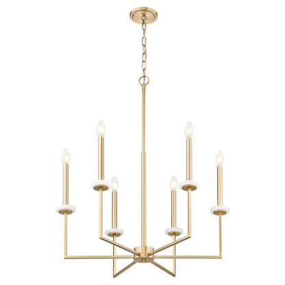 Z-Lite 6 Light Chandelier, Mordern Gold