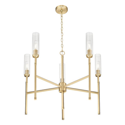 Z-Lite 5 Light Chandelier, Modern Gold