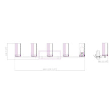 Z-Lite Danica 5 Light Vanity in Brushed Nickel color, Steel frame