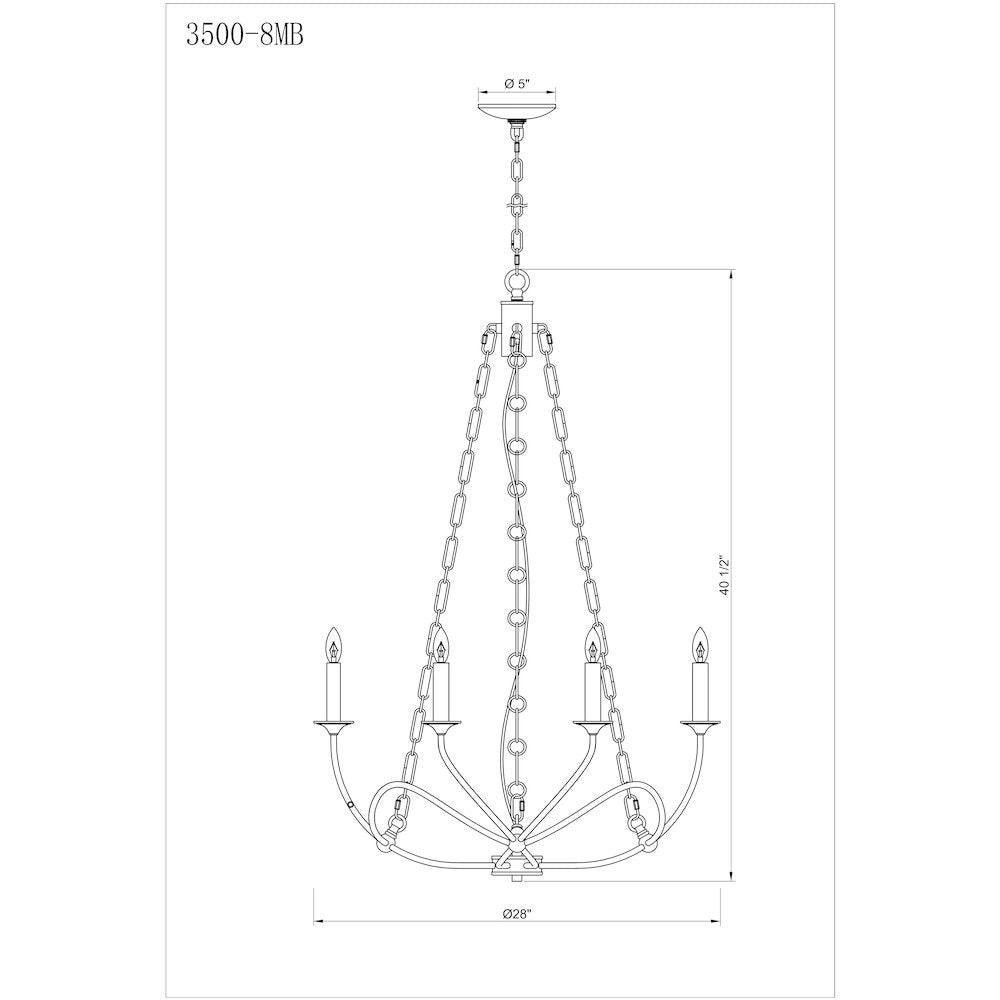 Z-Lite 8 Light Chandelier