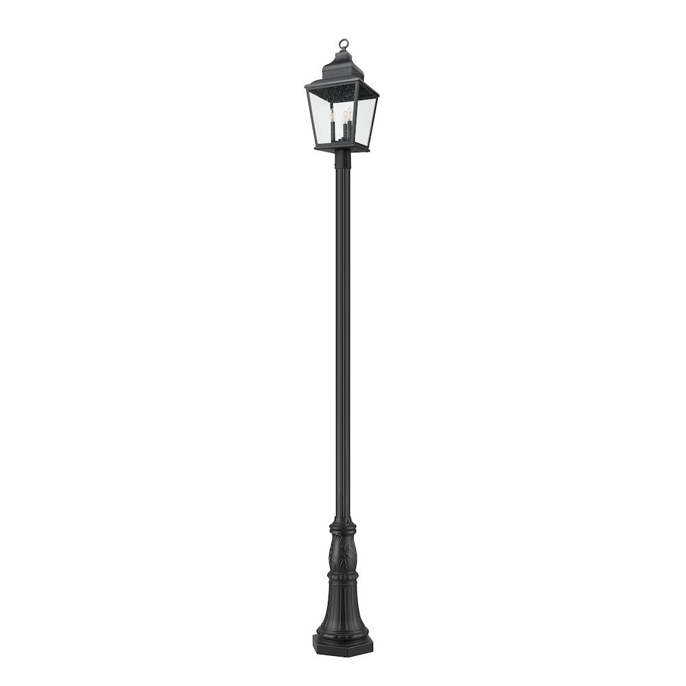 Z-Lite 3 Light Outdoor Post Mounted Fixture, Sand Black