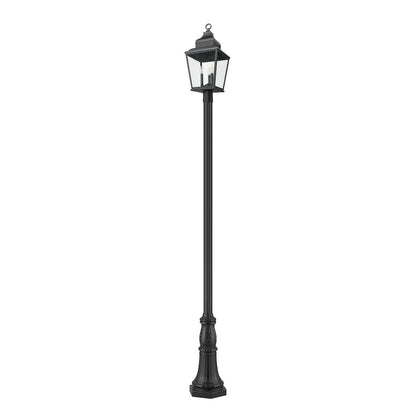 Z-Lite 3 Light Outdoor Post Mounted Fixture, Sand Black