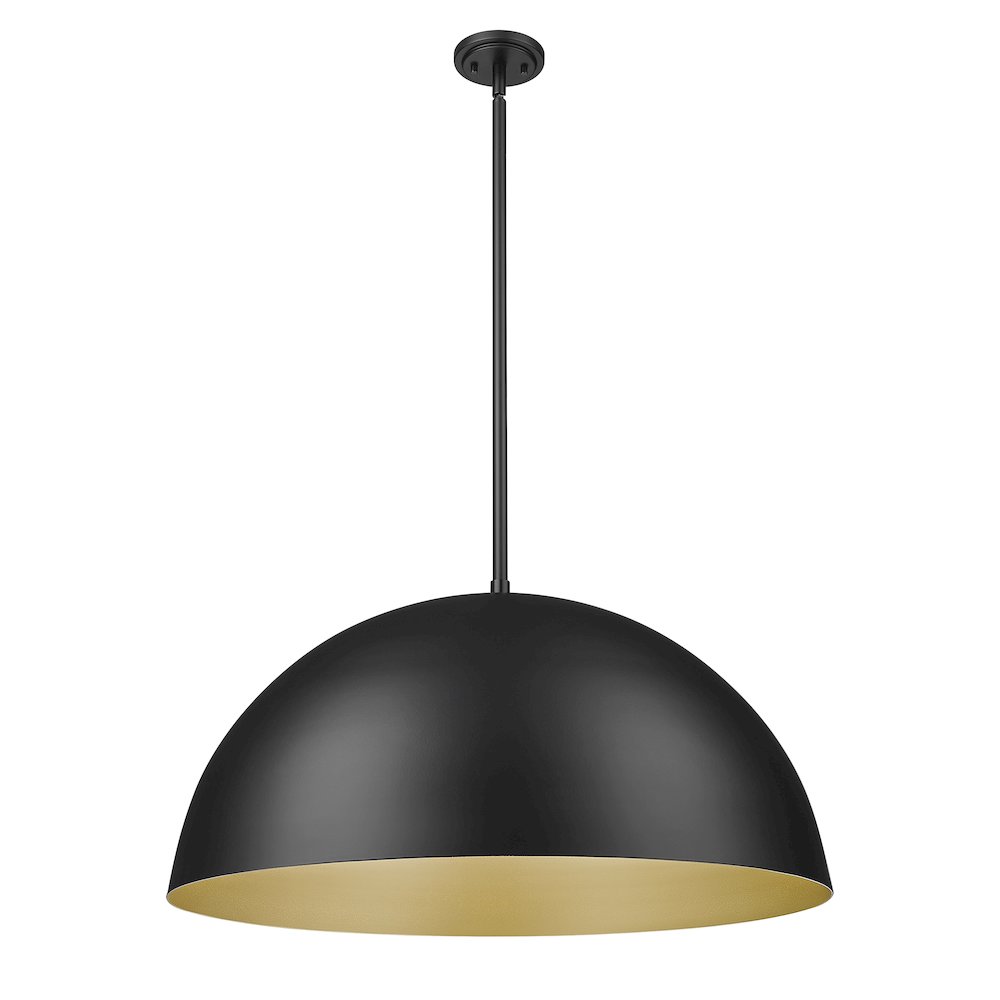 Z-Lite 3 Light Pendant, Matte Black