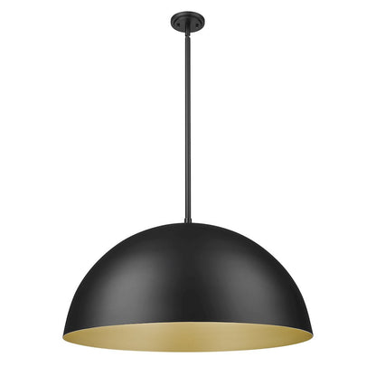 Z-Lite 3 Light Pendant, Matte Black