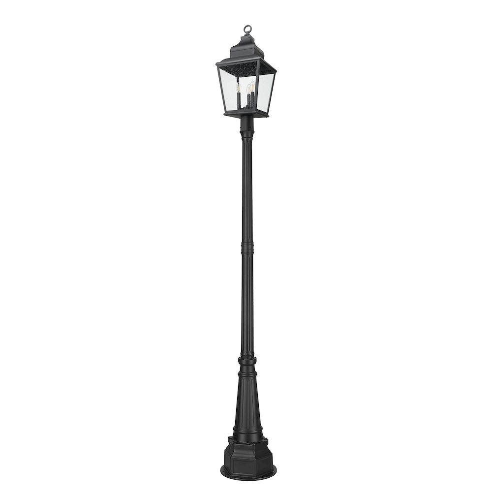 Z-Lite 3 Light Outdoor Post Mounted Fixture, Sand Black