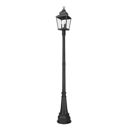 Z-Lite 3 Light Outdoor Post Mounted Fixture, Sand Black