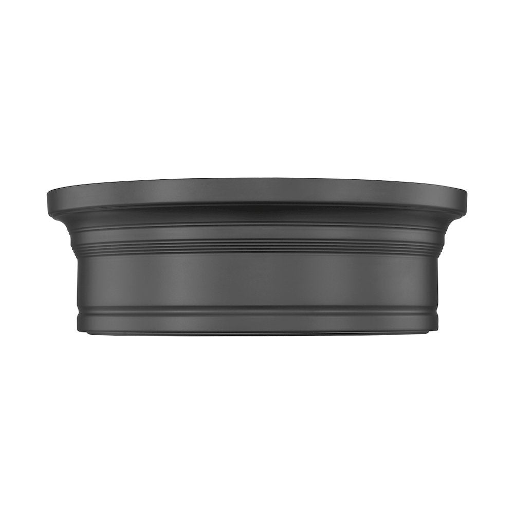 Z-Lite 1 Light Flush Mount, Matte Black