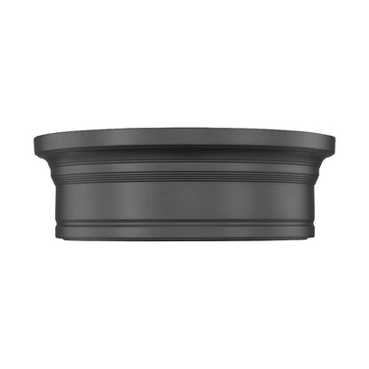 Z-Lite 1 Light Flush Mount, Matte Black