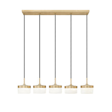 Z-Lite 5 Light Linear Chandelier, Modern Gold