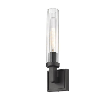 Z-Lite Beau 1 Light Wall Sconce in Bronze  Frame Finish