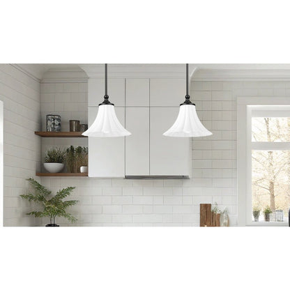 Z-Lite 1 Light Pendant, Matte Black