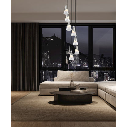 Z-Lite Aimie 7 Light Chandelier, Brushed Nickel