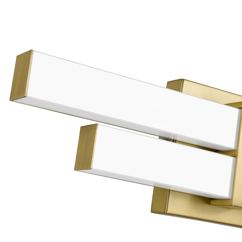 Z-Lite Zane 2 Light Vanity in Modern Gold Frame Finish