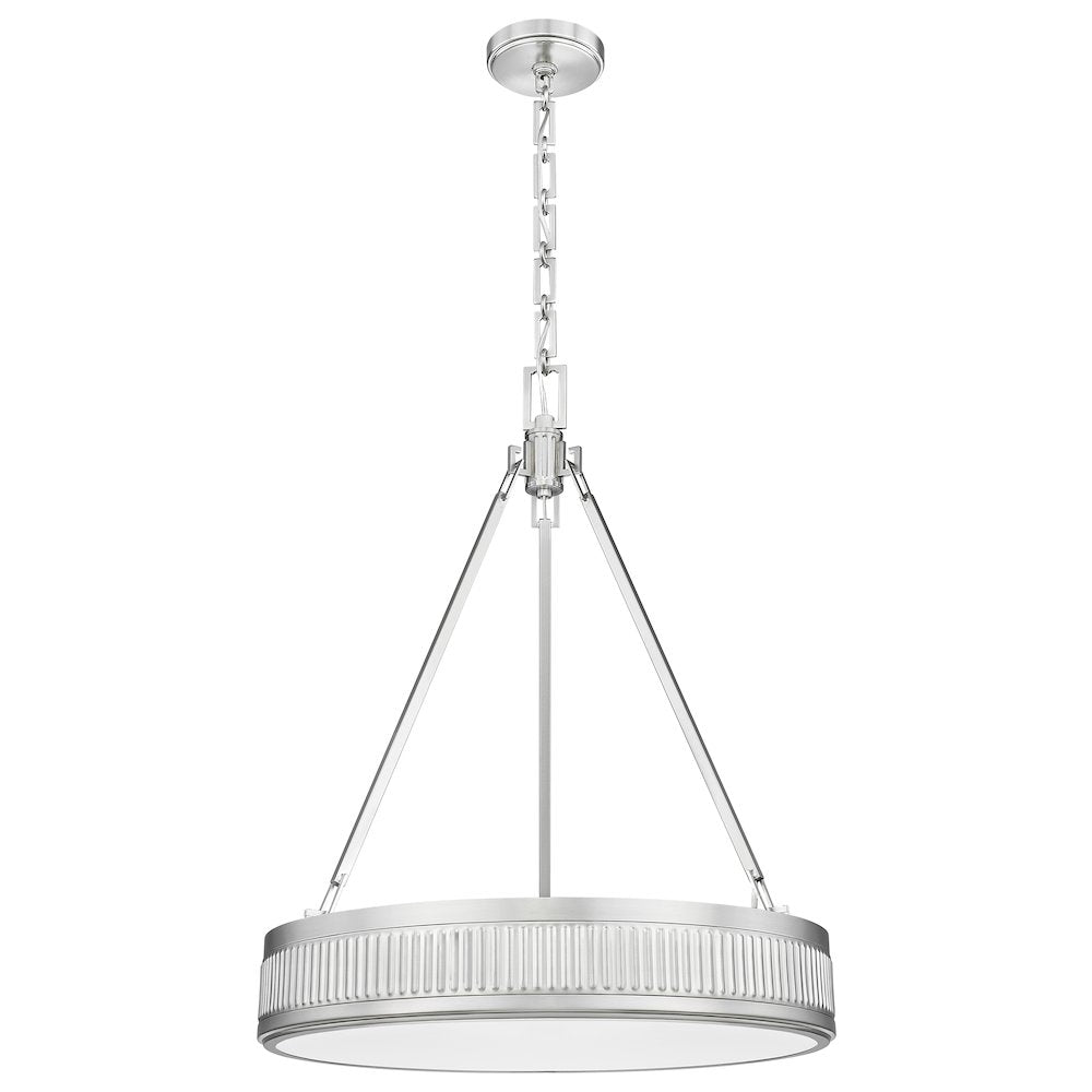 Z-Lite 3 Light Pendant, Satin Nickel