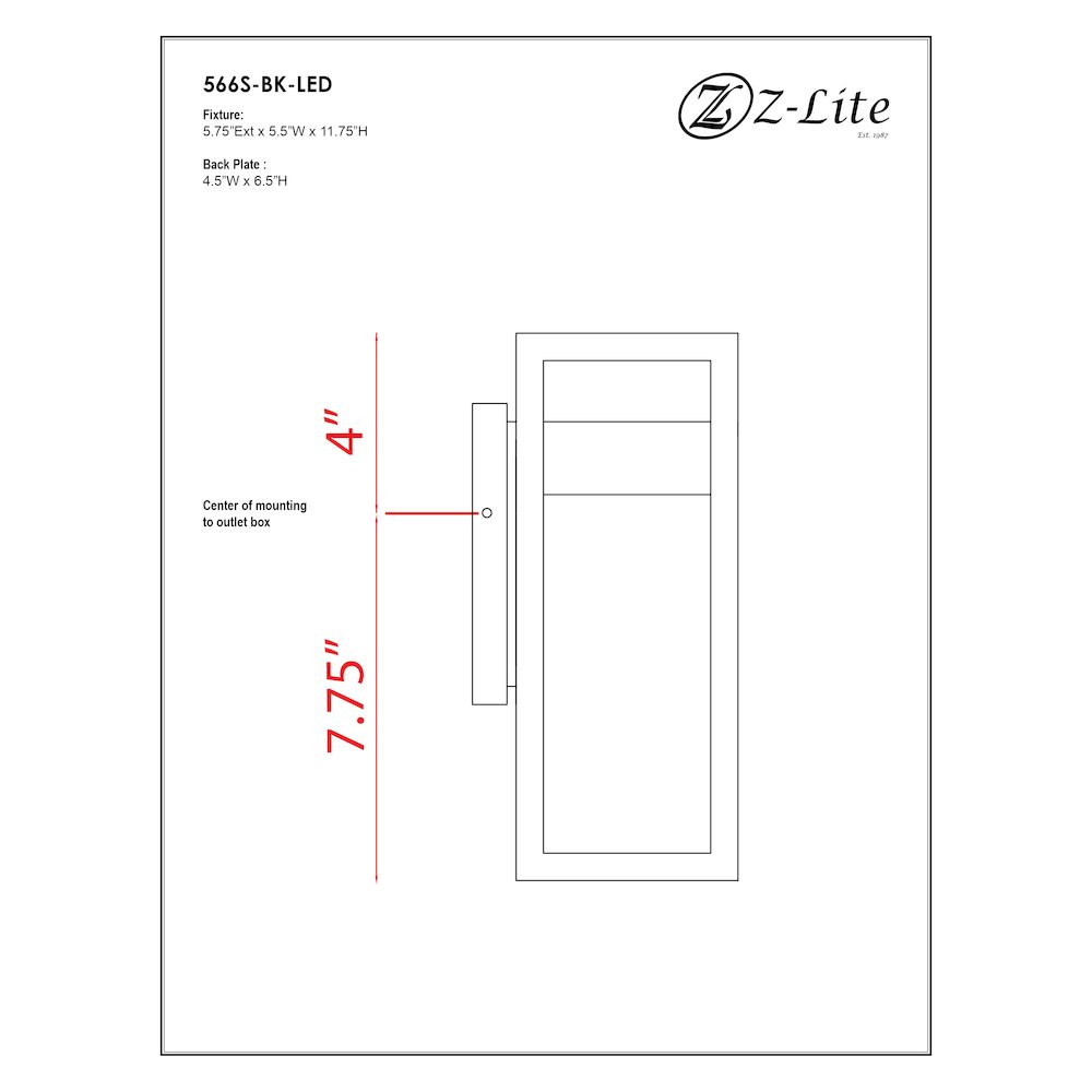 Z-Lite 1 Light Outdoor Wall Light