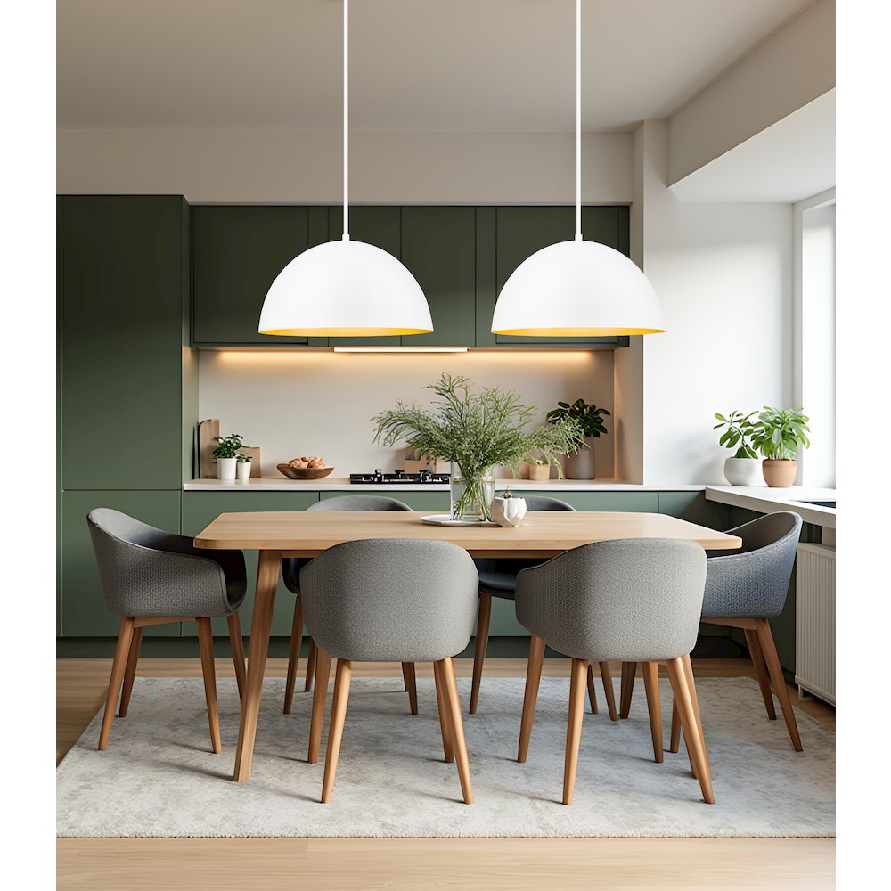Z-Lite 3 Light Pendant, Matte White