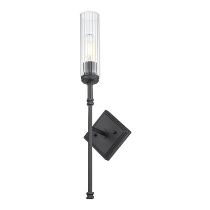 Z-Lite 1 Light Wall Sconce, Matte Black