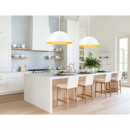 Z-Lite 3 Light Pendant, Matte White