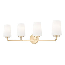 Z-Lite Montford 4 Light Vanity in Modern Gold color, Steel frame