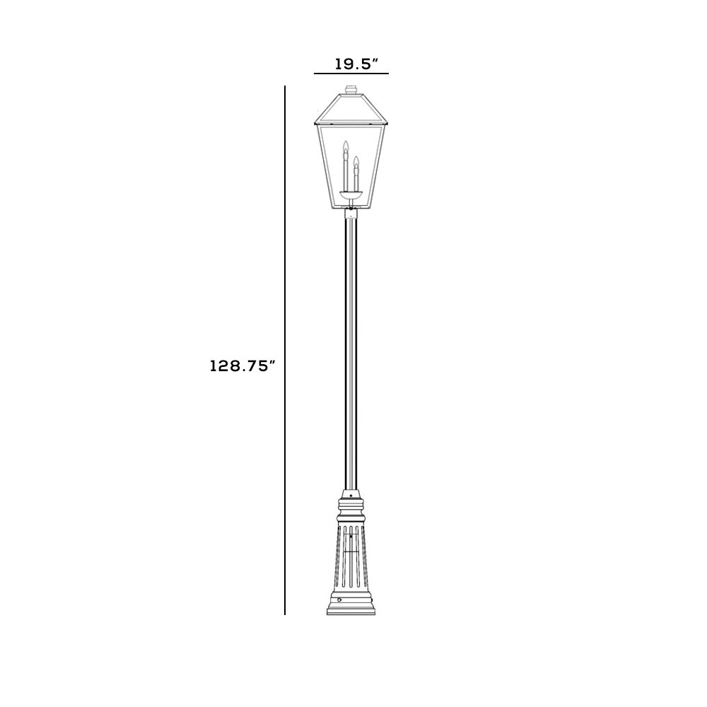 Z-Lite Talbot 4 Light Outdoor Post Mounted Fixture, Black
