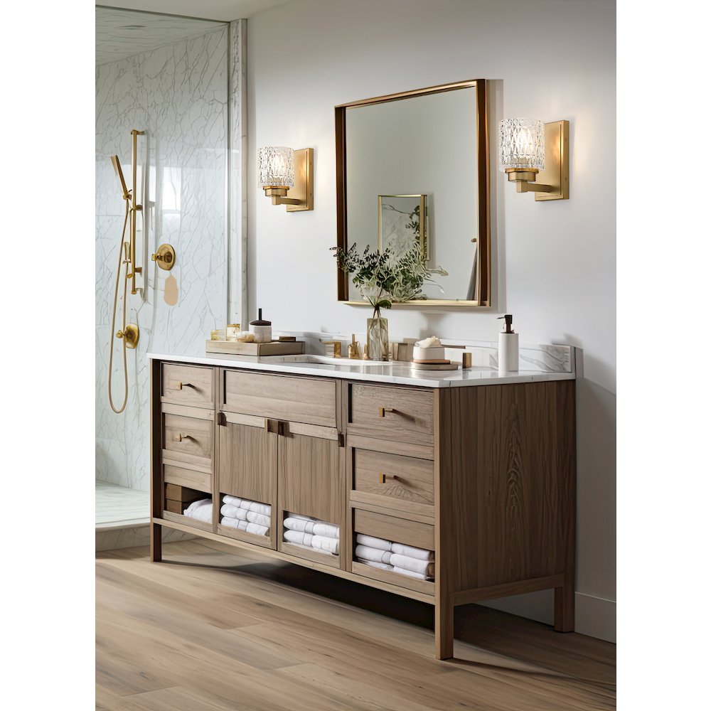 Z-Lite 1 Light Wall Sconce, Modern Gold