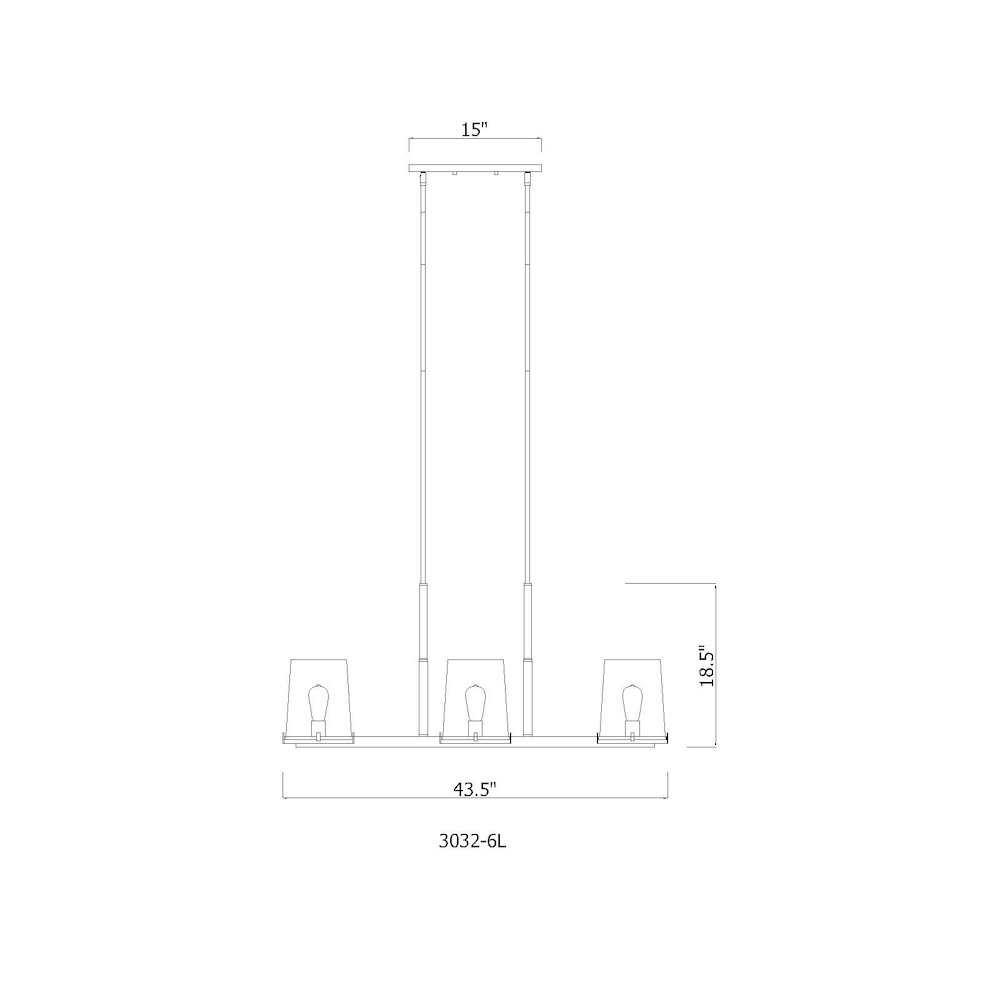 Z-Lite 6 Light Linear Chandelier