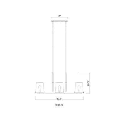 Z-Lite 6 Light Linear Chandelier