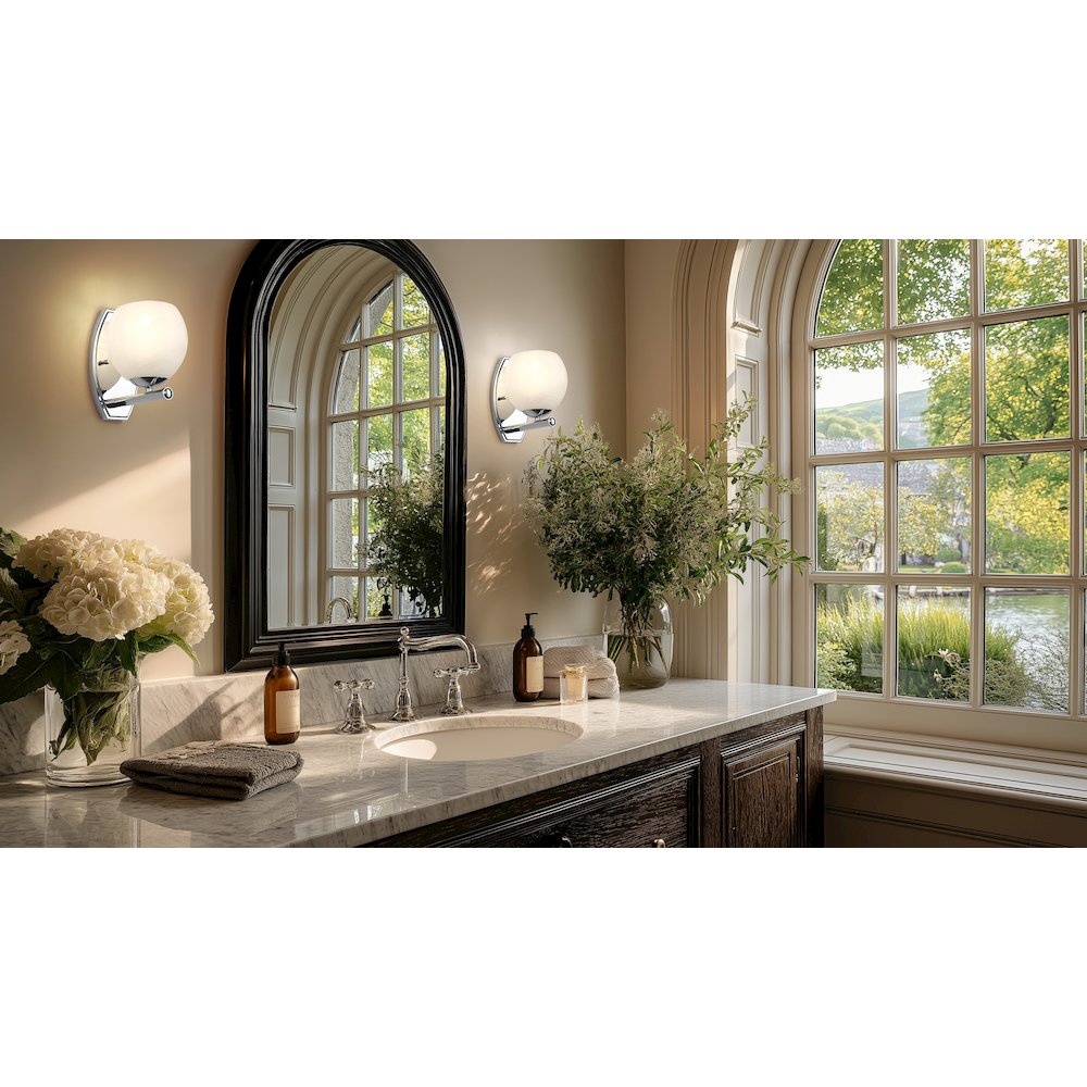 Z-Lite 1 Light Wall Sconce, Chrome