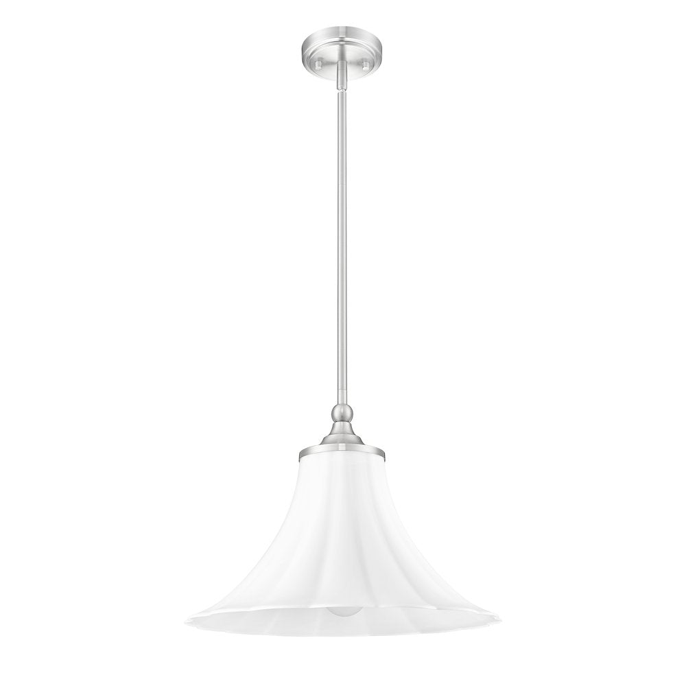 Z-Lite 1 Light Pendant, Brushed Nickel