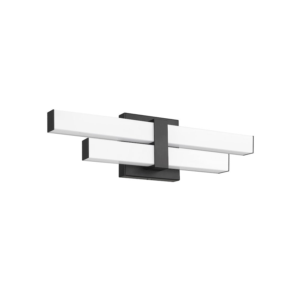 Z-Lite Zane 2 Light Vanity in Matte Black Frame Finish