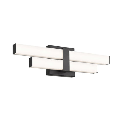 Z-Lite Zane 2 Light Vanity in Matte Black Frame Finish