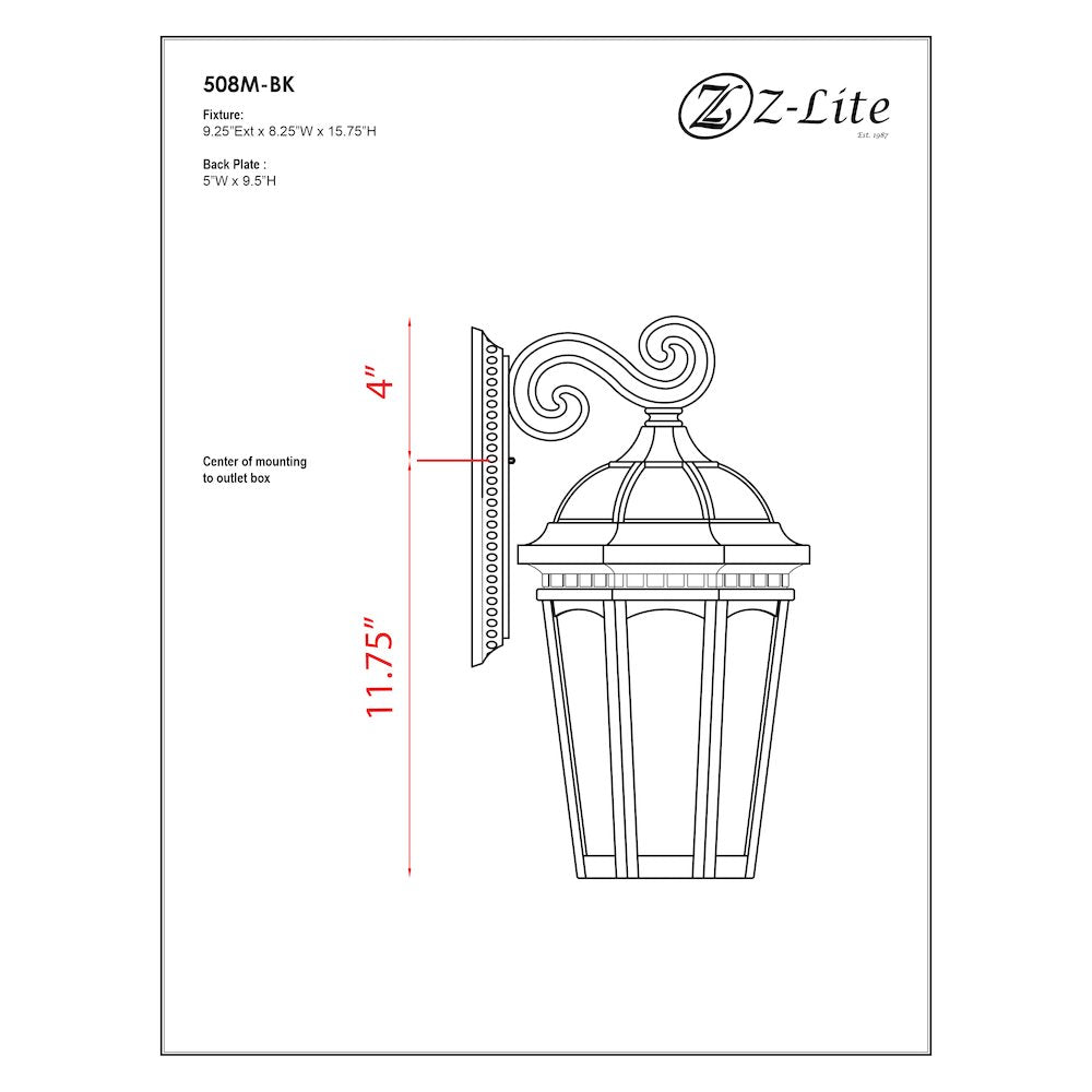 Z-Lite 1 Light Outdoor Wall Light