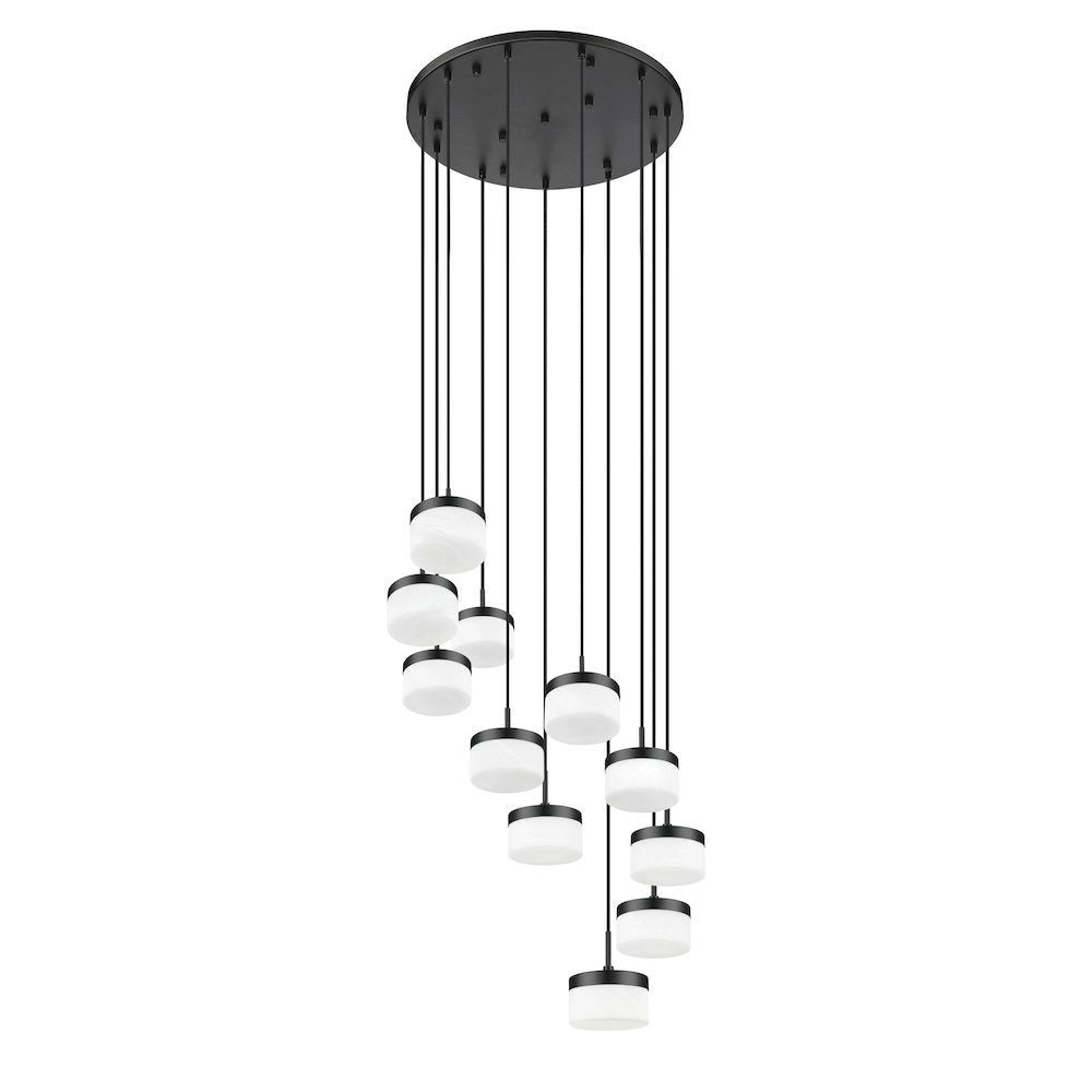 Z-Lite 11 Light Chandelier, Matte Black
