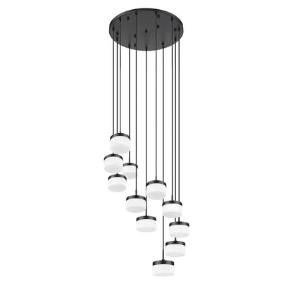 Z-Lite 11 Light Chandelier, Matte Black