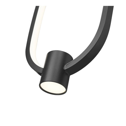 Z-Lite 1 Light Pendant, Matte Black