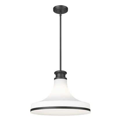Z-Lite 1 Light Pendant, Matte Black
