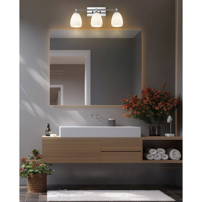 Z-Lite Oren 3 Light Vanity in Chrome  color, Steel frame