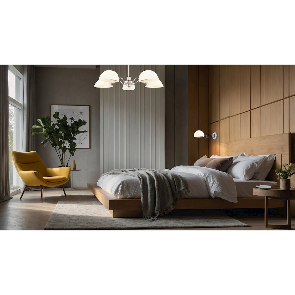 Z-Lite 5 Light Chandelier, Brushed Nickel